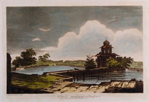 Gezicht op een mausoleum in Etmadpoor door William Hodges
