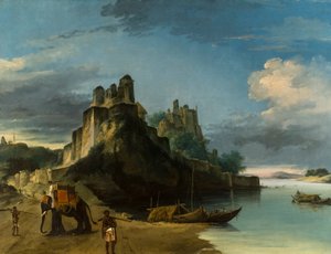 Zuidwestelijke zijde van het fort van Chunur Ghur aan de Ganges, Uttar Pradesh