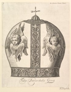 Een Griekse patriarchale kroon - Tiara Patriarchalis Graeca Aubry de La Mottrayes reizen door William Hogarth