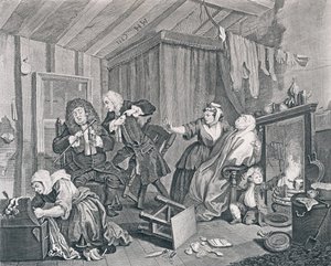 Het Verloop van een Hoer, Plaat Vijf: Sterft terwijl de Dokters Twisten, 1732