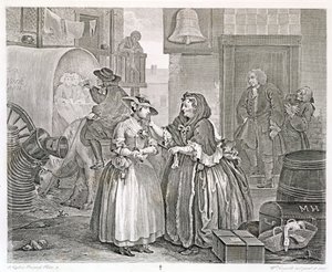 Het verloop van een hoer, plaat één: Verleid door een koppelaarster, 1732