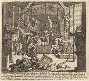 Een rechtvaardig beeld van het Britse toneel door William Hogarth