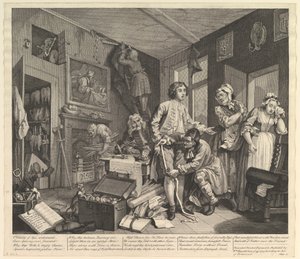 A Rakes Progress, Plaat 1, 25 juni 1735