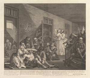 A Rakes Progress, Plaat 8 door William Hogarth