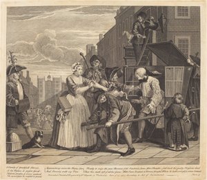 Een losbandig leven: pl.4 door William Hogarth