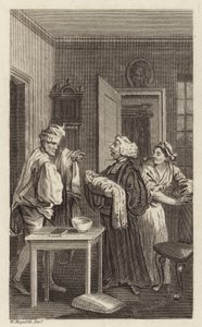 Een scène uit Tristram Shandy door William Hogarth