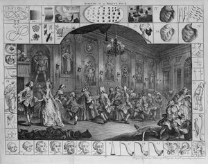 Analyse van schoonheid, plaat II, 1753 door William Hogarth