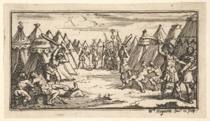 Het breken van de benen, John Beaver, Romeinse militaire straffen door William Hogarth
