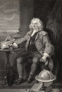 Kapitein Thomas Coram, gegraveerd door Benjamin Holl, uit 
