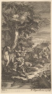 Cassandra, Frontispice, Vol. 1, 1725 door William Hogarth