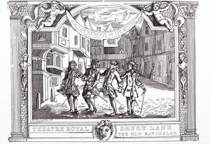 Komedie met de nep dokter ten behoeve van de auteur van de klucht door William Hogarth