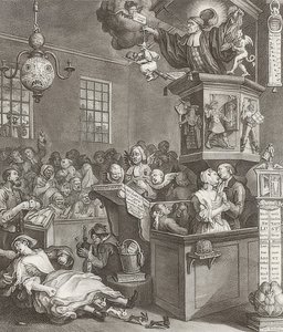 Goedgelovigheid, bijgeloof en fanatisme door William Hogarth