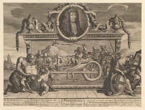 Frontispice en Uitleg: Twaalf Grote Illustraties voor Samuel Butler..., februari 1725-26 door William Hogarth