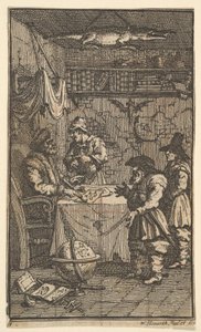 Hudibras Bezoekt Sidrophel Zeventien Kleine Illustraties voor Samuel Butlers Hudibras door William Hogarth