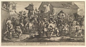 Hudibras en de Skimmington Twaalf grote illustraties voor Samuel Butlers H..., februari 1725-26