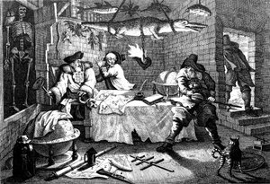 Illustratie uit het gedicht Hudibras, door Samuel Butler, 1726 door William Hogarth