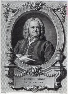 James Gibbs, gegraveerd door Bernard Baron, 1747 door William Hogarth