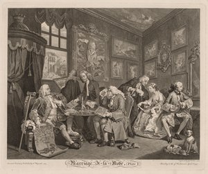 Huwelijk à la Mode door William Hogarth