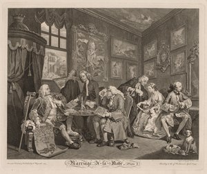 Huwelijk à la Mode door William Hogarth