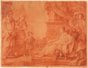 Mozes gebracht naar de dochter van de farao door William Hogarth