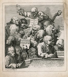 Muzikanten door William Hogarth