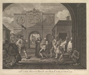 O het gebraden rundvlees van Oud Engeland - De poort van Caiais, 6 maart 1749