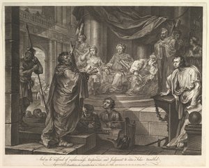 Paulus voor Felix door William Hogarth