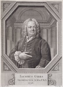 Portret van James Gibbs (1682-1754) uit 