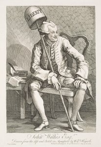 Portret van John Wilkes, Esquire door William Hogarth
