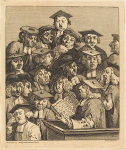 Geleerden bij een Lezing door William Hogarth