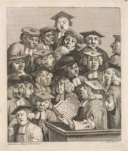 Geleerden bij een lezing, 1736-1737 door William Hogarth