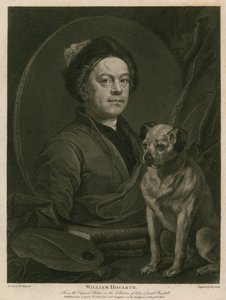 Zelfportret van William Hogarth door William Hogarth