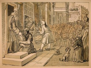 Schets voor Industrie en Luiheid - Plaat VI, 1747 door William Hogarth
