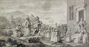 Studie voor de vondelingen door William Hogarth