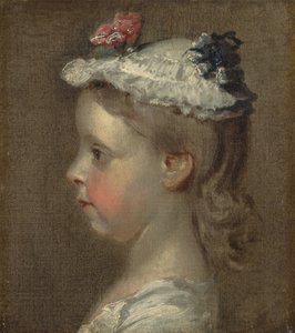 Studie van een meisjeshoofd, c.1740-50 door William Hogarth