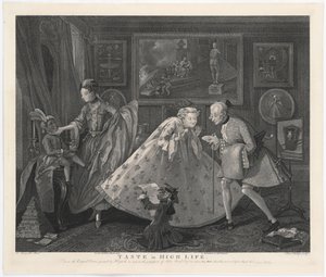 Smaak in het Hoge Leven, gegraveerd door Samuel Phillips, 1808 door William Hogarth