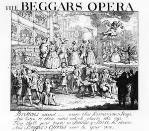 De bedelaarsopera bespot, 1728