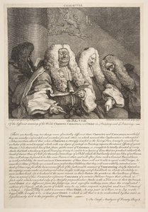De bank, september 1758 door William Hogarth