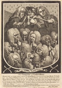 Het Gezelschap van Begrafenisondernemers door William Hogarth