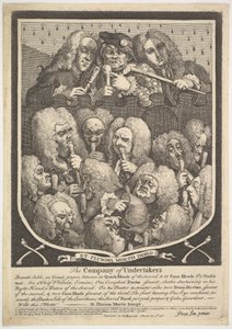 Het Gezelschap van Begrafenisondernemers door William Hogarth