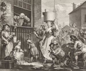 De woedende muzikant door William Hogarth