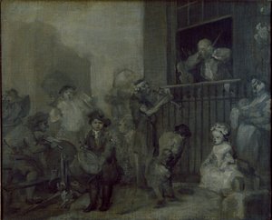 De woedende muzikant door William Hogarth