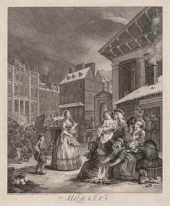 De vier tijden van de dag: Ochtend door William Hogarth