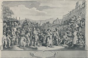 De luie leerling geëxecuteerd in Tyburn Uit de serie Industrie en luiheid, 1747, 1920