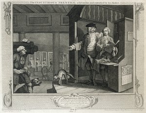 De ijverige leerling een favoriet en vertrouwd door zijn meester, plaat IV van 