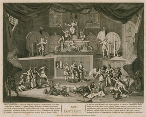 De loterij door William Hogarth