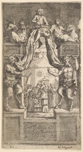 De Nieuwe Metamorfose: Frontispice, Vol.1, 1724 door William Hogarth