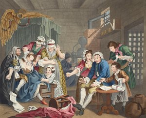 De losbol in de gevangenis, plaat VII, uit 