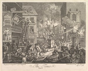 De tijden, plaat 1, 7 september 1762 door William Hogarth
