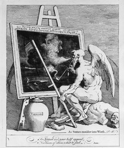 Tijd rookt een schilderij, 1761